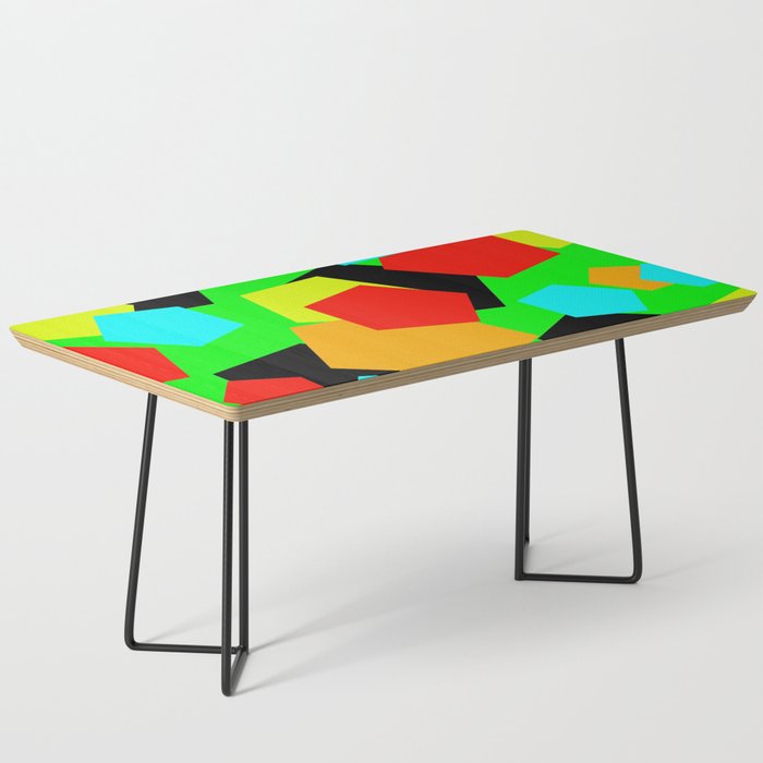 Neon Modern Abstract Colorful Shapes Collection Coffee Table