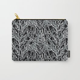 Black Delicate Branches Carry-All Pouch