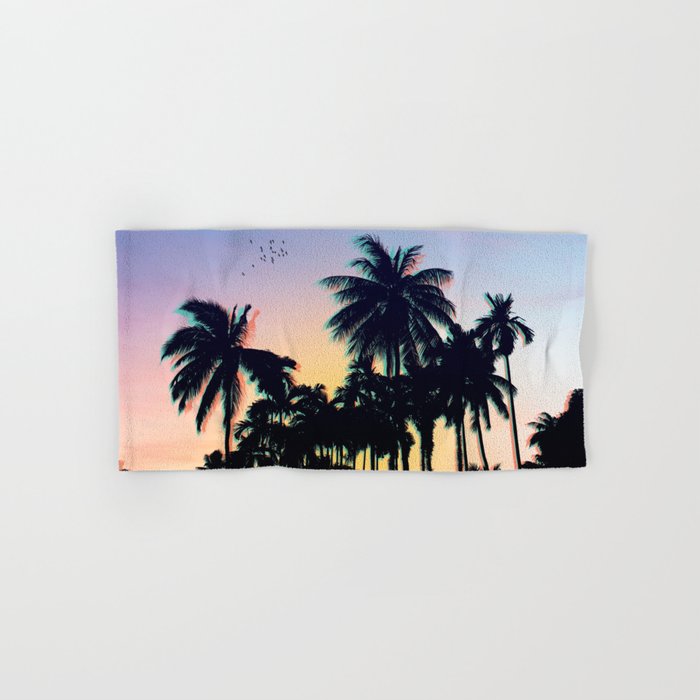 Palm Tree Summer Hand Bath Towel Palm Tree Summer Hand Bath Towel
