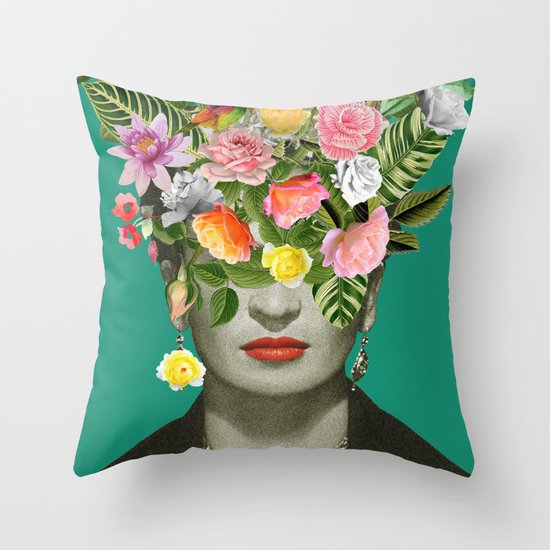 Frida Floral Throw Pillow