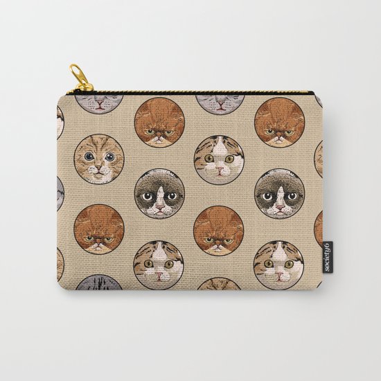 Polka Meaw Carry-All Pouch