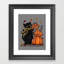 Mr. Pumpkin Man Framed Art Print