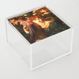 The Garlanded Woman by Dante Gabriel Rossetti Acrylic Box