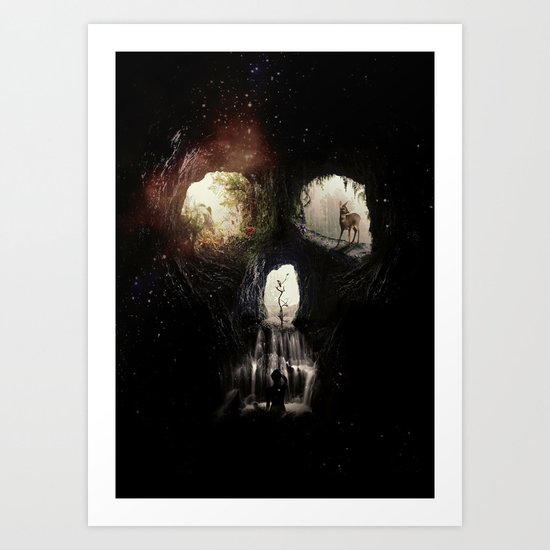Cave Skull Art Print