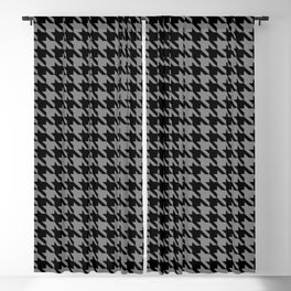 Black and Grey Classic houndstooth pattern Blackout Curtain