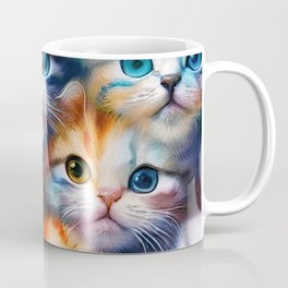 Cute Cat Faces Pattern for cats lovers Coffee Mug