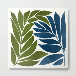 Deep Woods Botanical Painting Metal Print | Garden, Green, Painting, Illustration, Plant, Forest, Modern, Mid Century, Flora, Curated 