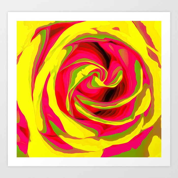 Red And Yellow Rose Abstract Background Art Print By Timla Society6