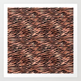 Copper and black metal tiger skin Art Print