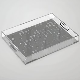 Background from set of binary code Acrylic Tray