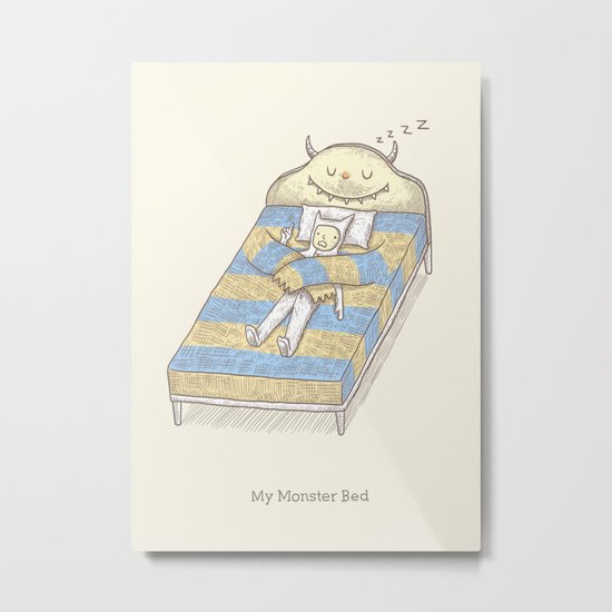 My Monster Bed Metal Print
