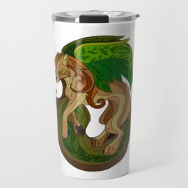 Stained glass forest fox Travel Mug