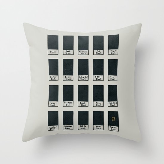 The New Black Throw Pillow