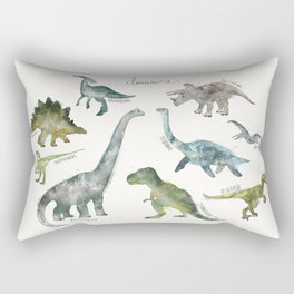 Dinosaurs Rechteckiges Kissen | Children, Curated, Animal, Illustration, Drawing, Nature, Dinosaurs 