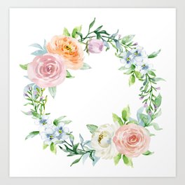 Flower wreath Art Print
