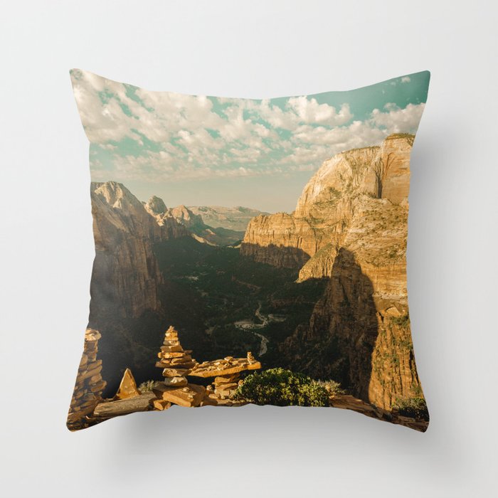 Zion Mornings - National Parks Nature Photography Throw Pillow