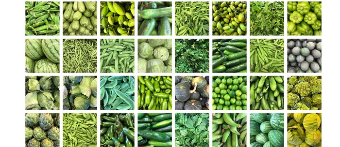Fruit Vegetables Home Decor Modern Colorful Collage For Your