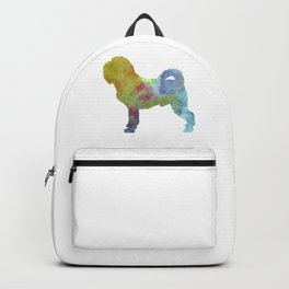 Griffon Belge in watercolor Backpack | Decorative, Wallart, Ink, Pet, Print, Poster, Griffonbelge, Color, Abstract, Digital 
