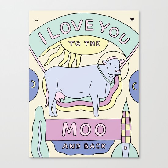 To The Moo Canvas Print