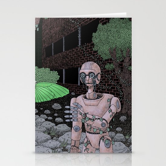 almost human Stationery Cards