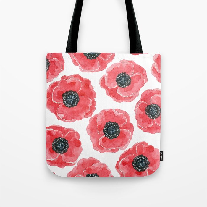 Poppies Watercolor Tote Bag Poppies Watercolor Tote Bag