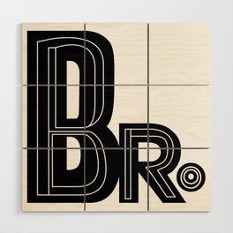 Bro - Black & White Typography Wood Wall Art