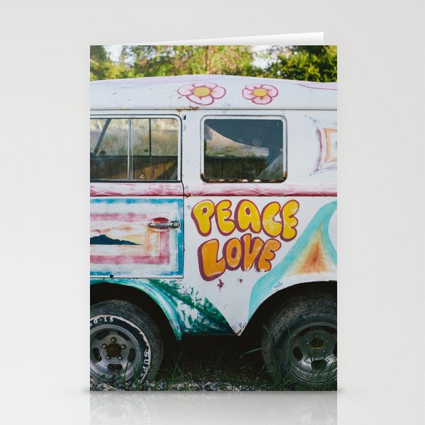 Peace And Love Van Stationery Cards