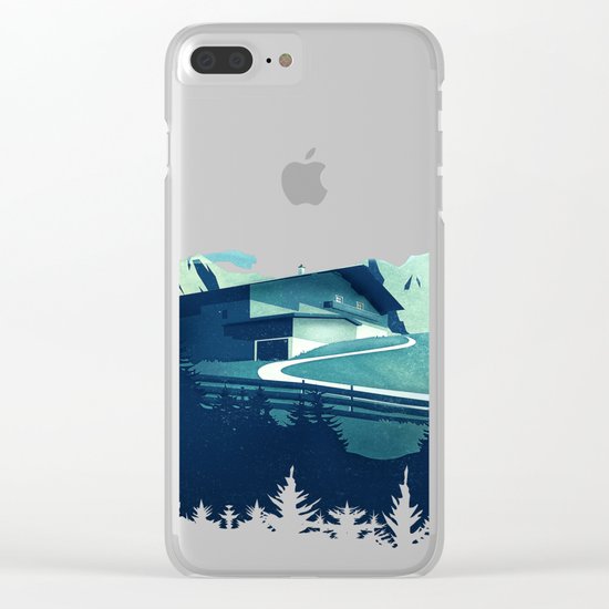 Alpine Hut Clear iPhone Case