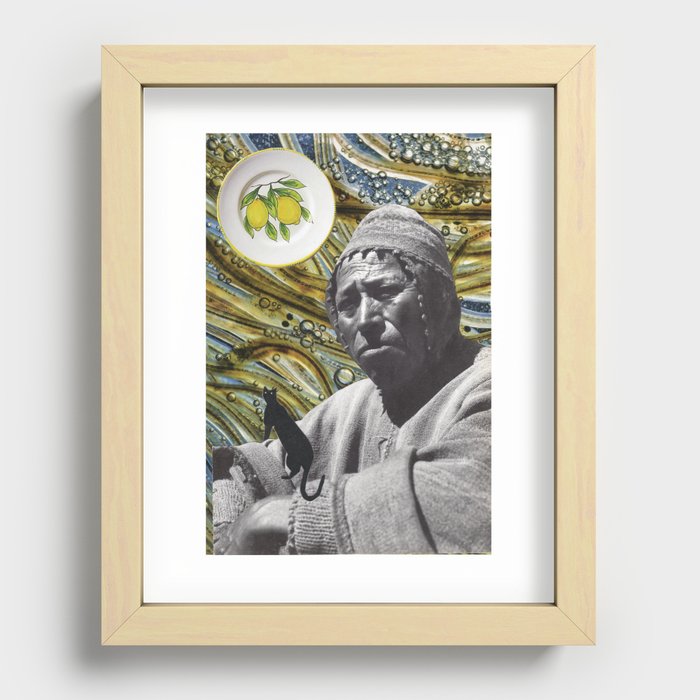 Wise Man's Cat Recessed Framed Print