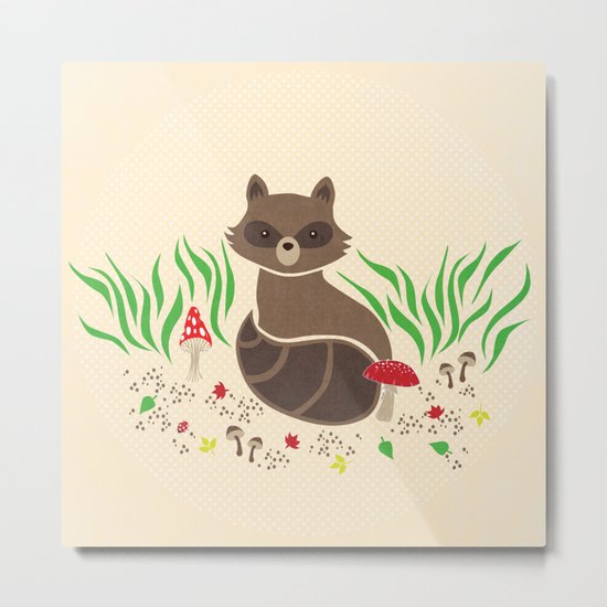 Raccoon Metal Print
