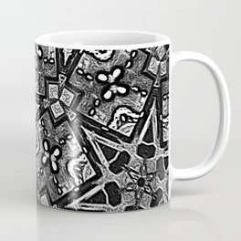Vibrating Stars: Black and White Coffee Mug