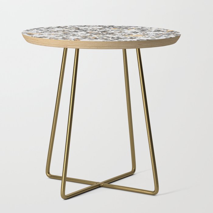 Gold Speckled Terrazzo Side Table
