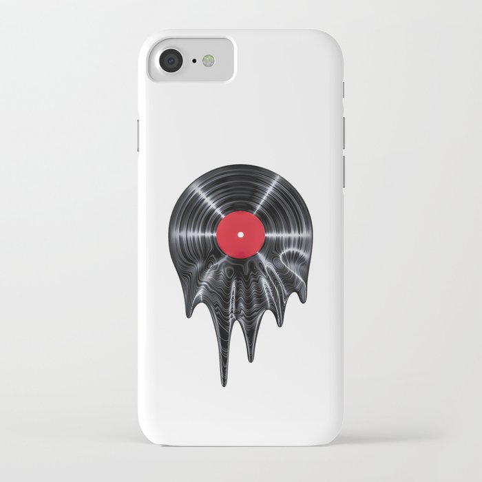 melting vinyl / 3d render of vinyl record melting iphone case