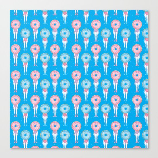 The Summer Treats: Pool Party Doughnuts Canvas Print