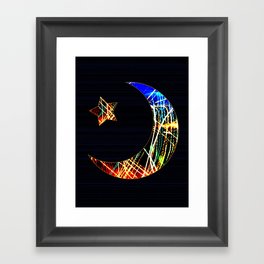 Night Light - Star and Moon Framed Art Print