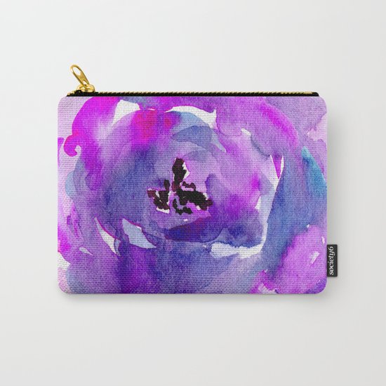 Purple pink flower Carry-All Pouch