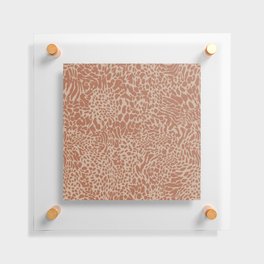 Leopard Print Pattern in Blush and Terracotta Floating Acrylic Print