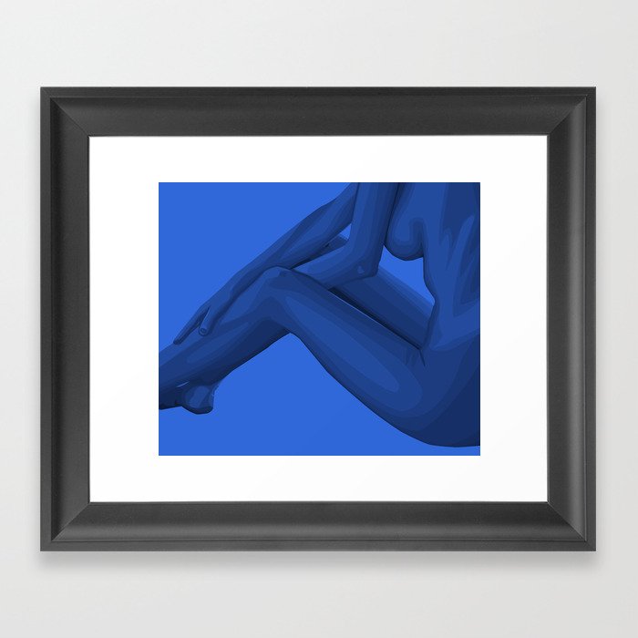 Blue Framed Art Print