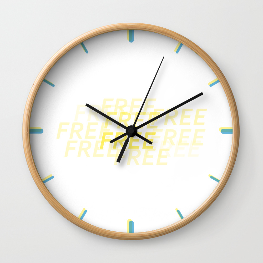 So Much Free Time Wall Clock By Camilonascimento Society6