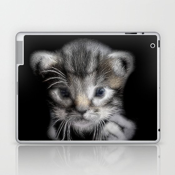 Spiked Grey Kitten Laptop & iPad Skin