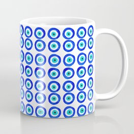 Evil Eye Amulet Talisman - on white Coffee Mug | Ontrend, Illustration, Curated, Protection, Modern, Magic, Stylish, Ink, Nazar, Painting 