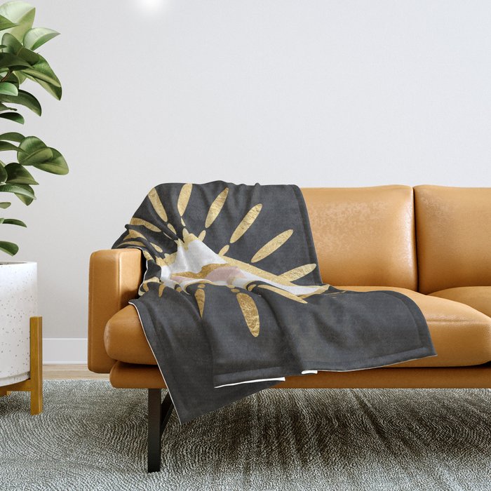 Gold foil throw hot sale blanket