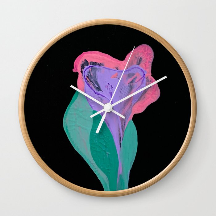 Thread Flower Art Design 1 Wall Clock