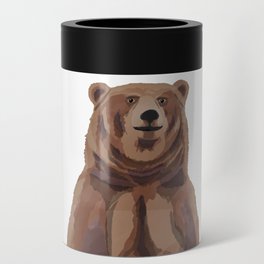 standing brown bear, digital painting Can Cooler
