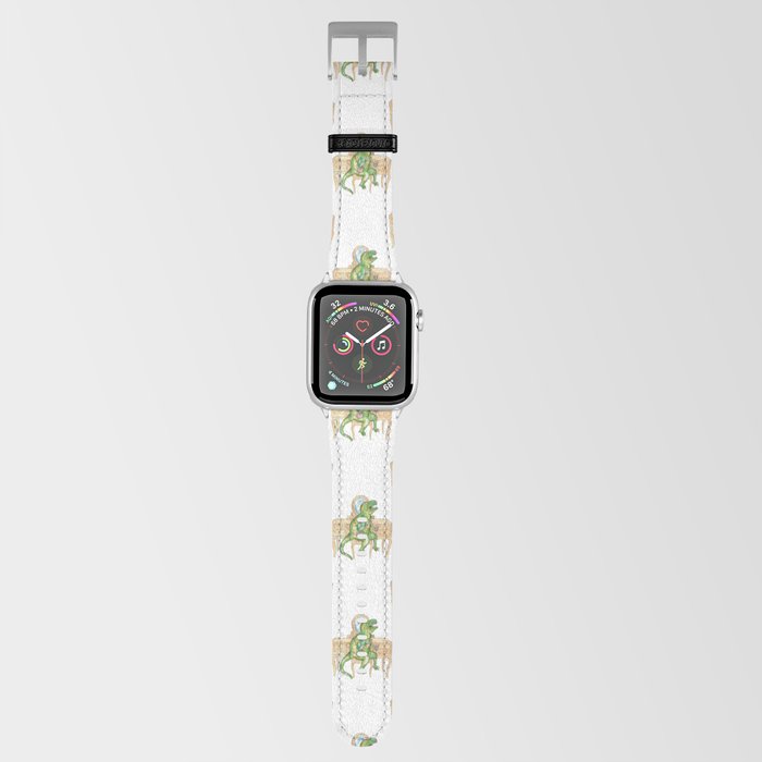 T-rex dressing up dinosaur painting  Apple Watch Band