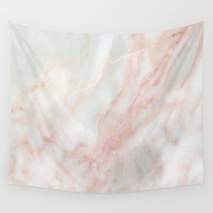 Softest blush pink marble Wall Tapestry