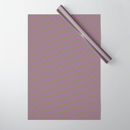 [ Thumbnail: Orchid and Green Colored Lines Pattern Wrapping Paper ]