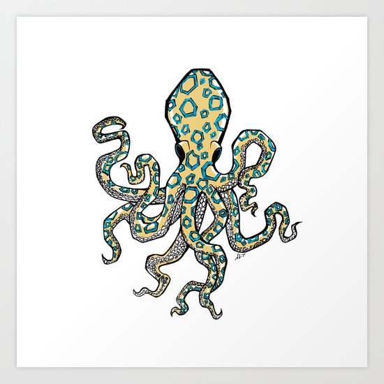 Blue Ringed Octopus Art Print