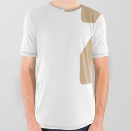 z (Tan & White Letter) All Over Graphic Tee