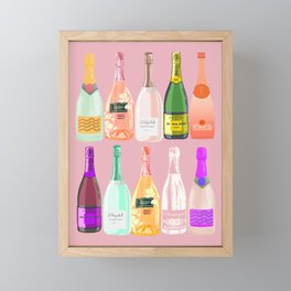 Champagne girl Framed Mini Art Print